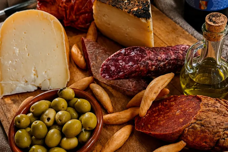 Formatge de Maó, sobrassada, embotits i olives: producte local de Menorca